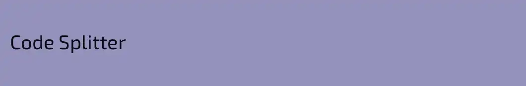 Code Splitter